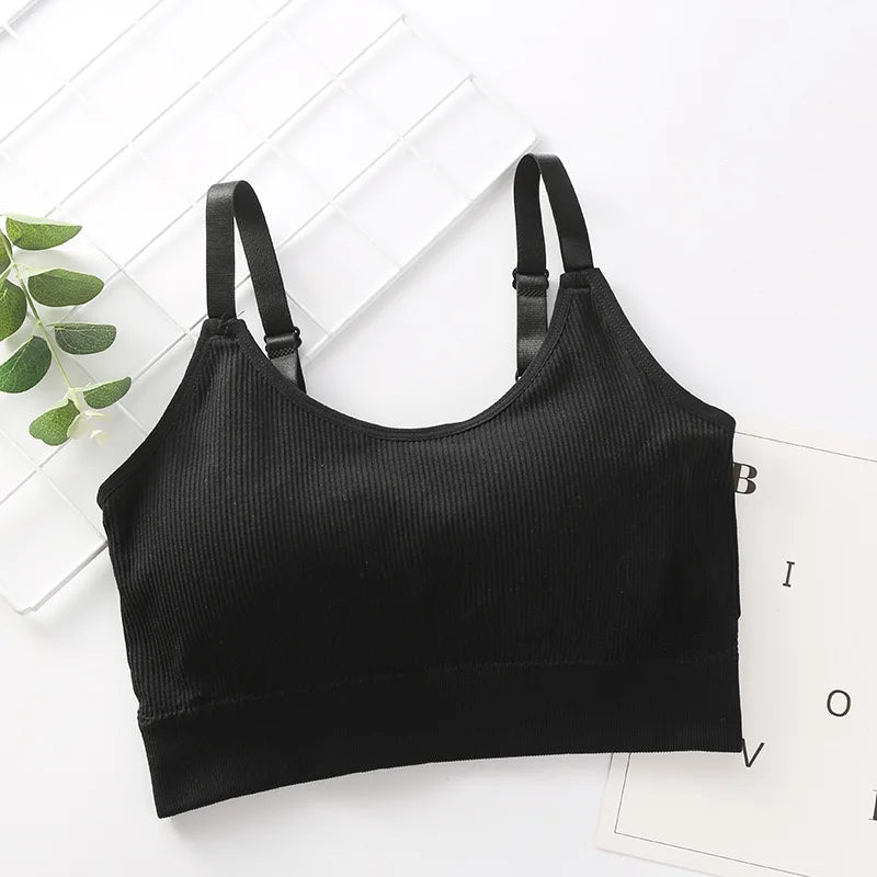 Wireless Cotton Tube Top Bra