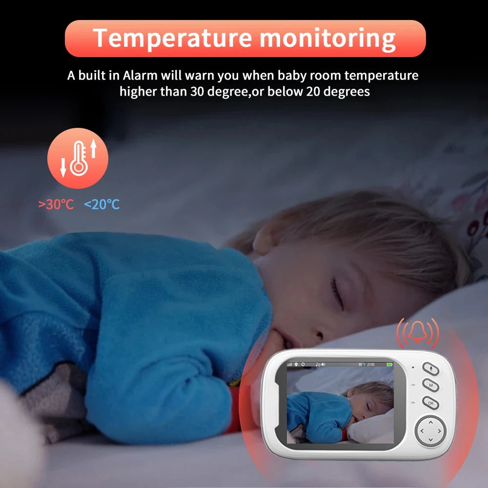 Video Baby Monitor night vision display screen
