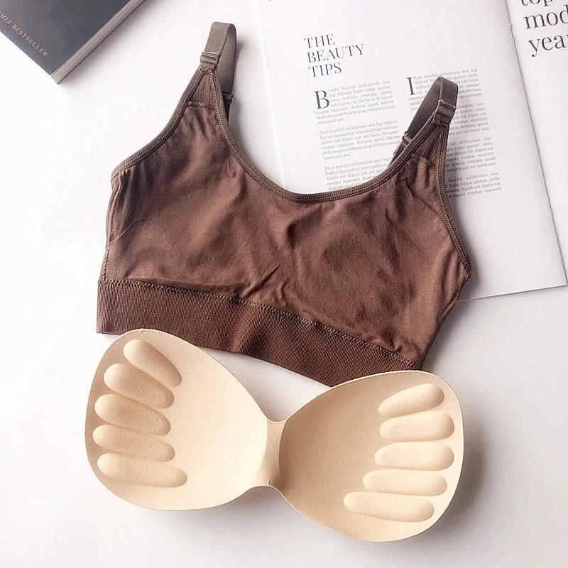 Wireless Cotton Tube Top Bra