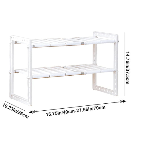 2-Tier Expandable Under-Sink Organizer