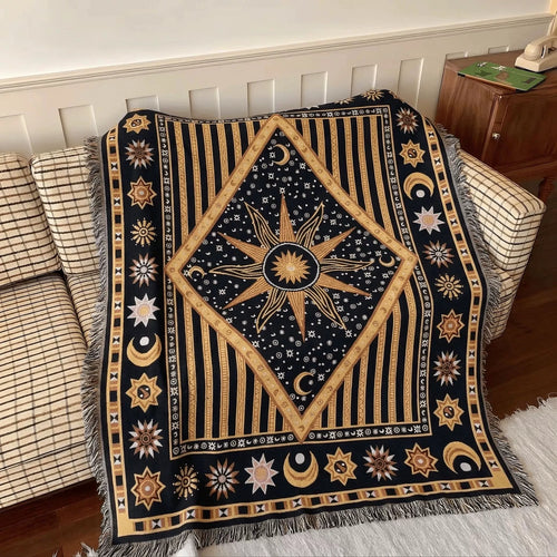 Boho Plaid Throw Blanket