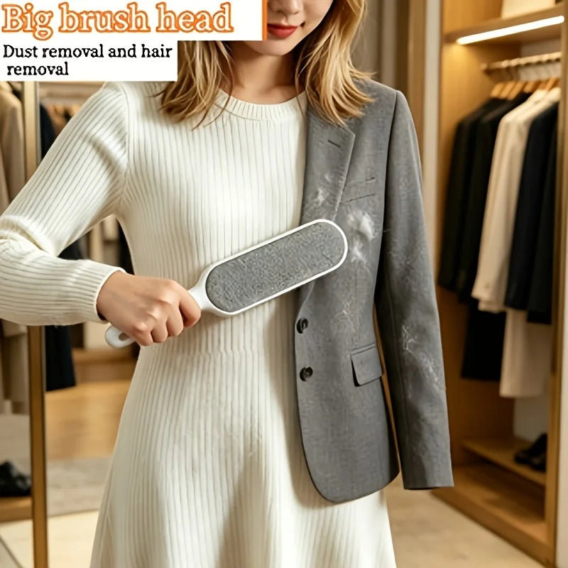 Fur-Free Home lint brush shown removing pet hair from fabric