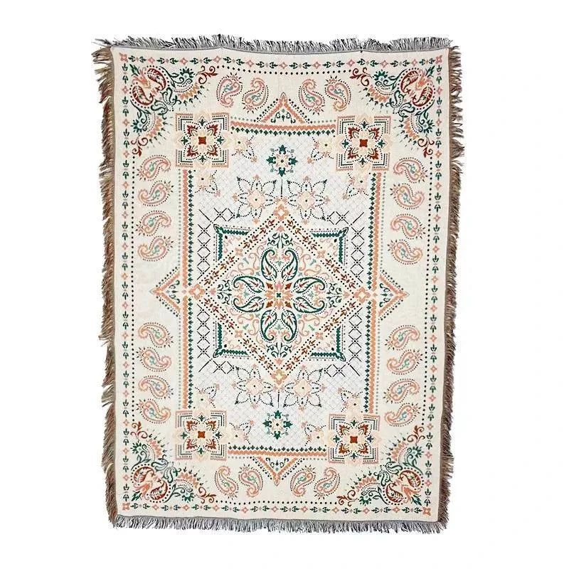 Boho Plaid Throw Blanket