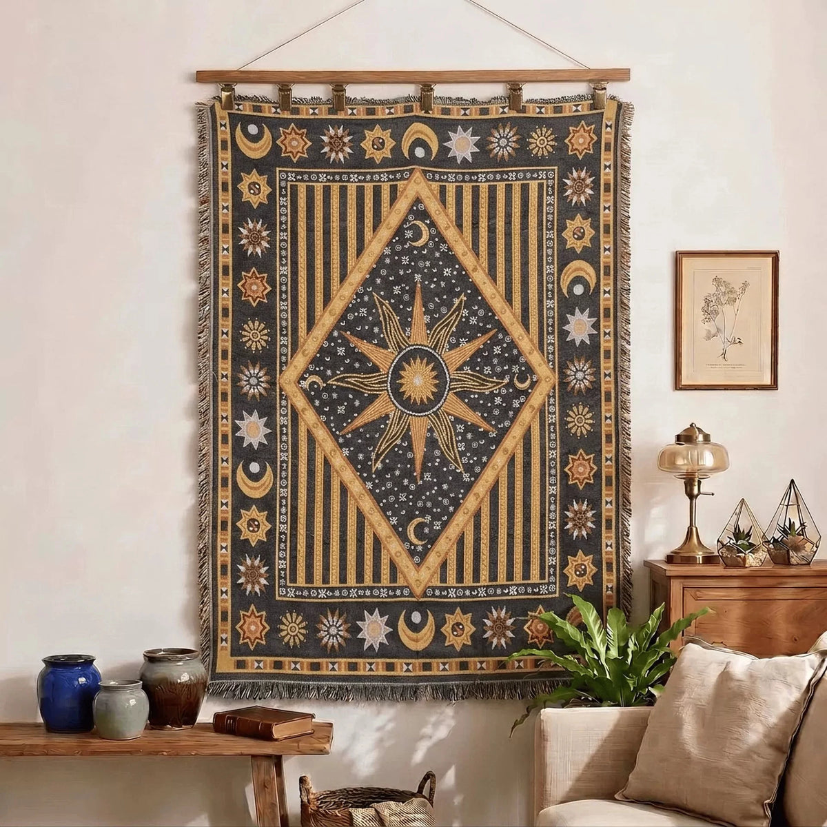 Boho Plaid Throw Blanket