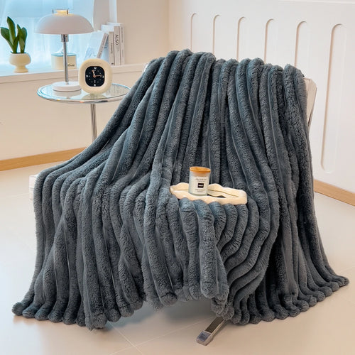 Cozy Striped Multi-Use Throw Blanket