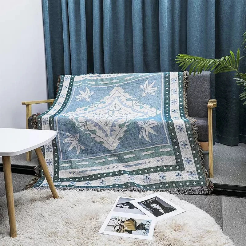 Boho Plaid Throw Blanket